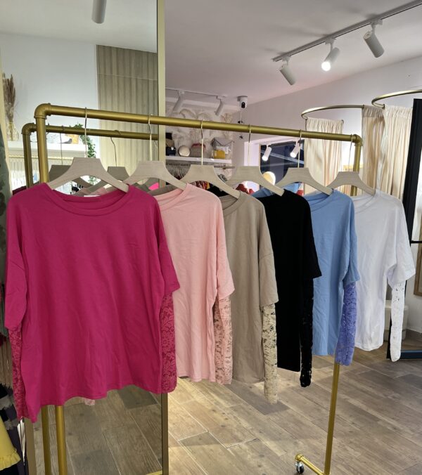 Camiseta oversize encaje - Imagen 2