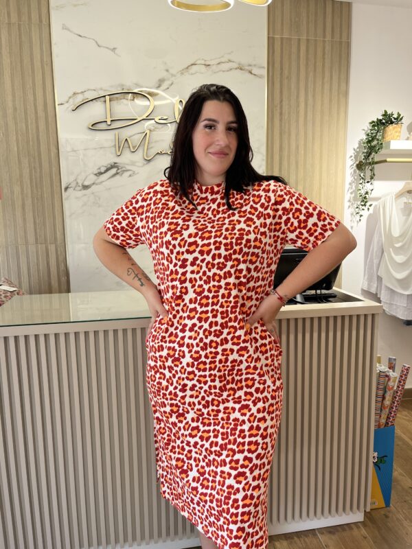 Vestido flúor leopardo