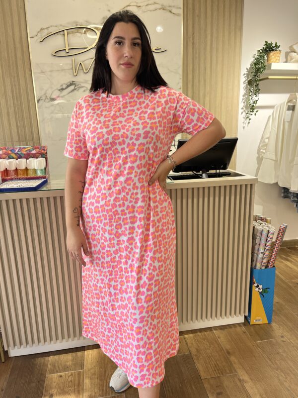 Vestido flúor rosa