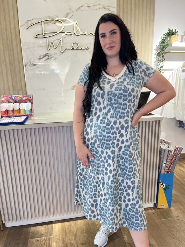 Vestido leopardo destello