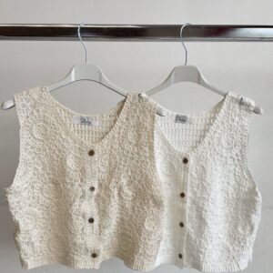 Chaleco crochet sin mangas