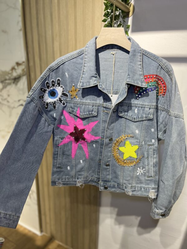 Chaqueta vaquera arcoíris