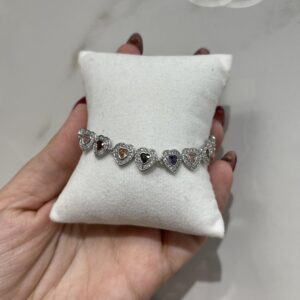 Pulsera corazones swarovski