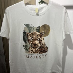 Camiseta leopardo dorado