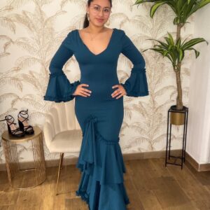 Vestido Sevilla petróleo