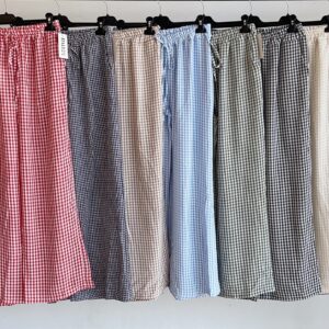 Pantalón pata ancha vichy