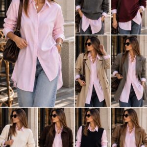 Camisa Oxford rosa